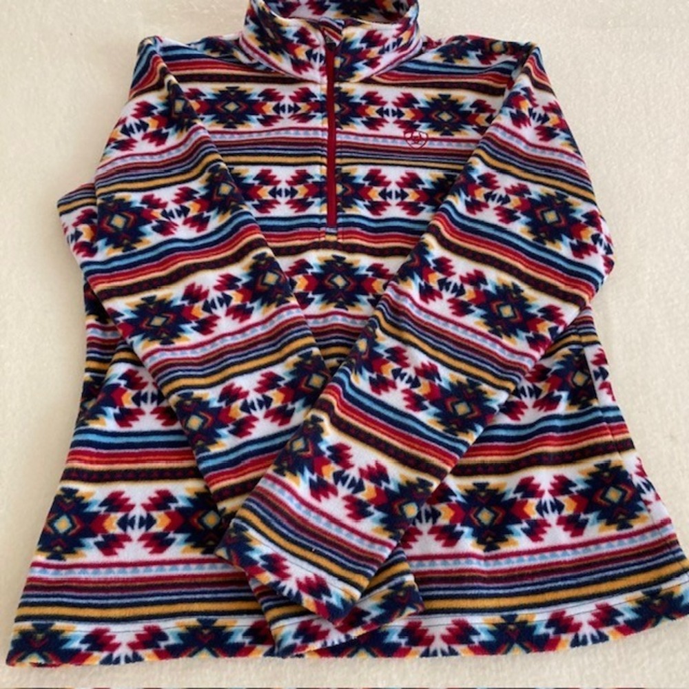 Ariat Ariattek Quarter Zip Womens Aztec Design Pullover 18 .5 x 24 M